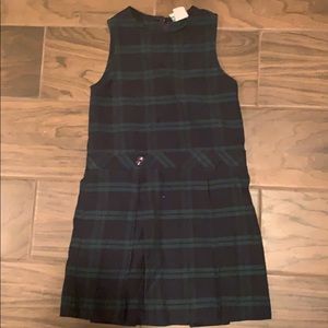 Flynnohara blackwatch plaid drop waist jumper